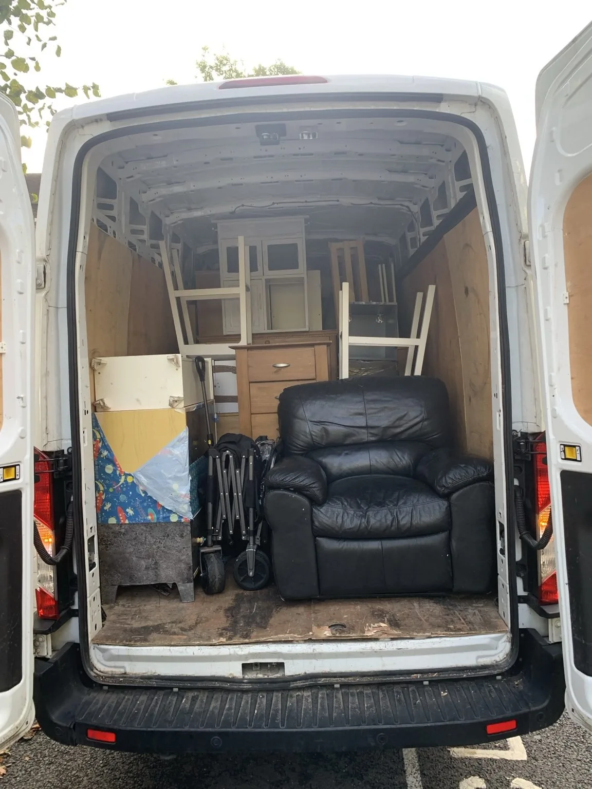 Van loaded with furniture for a move